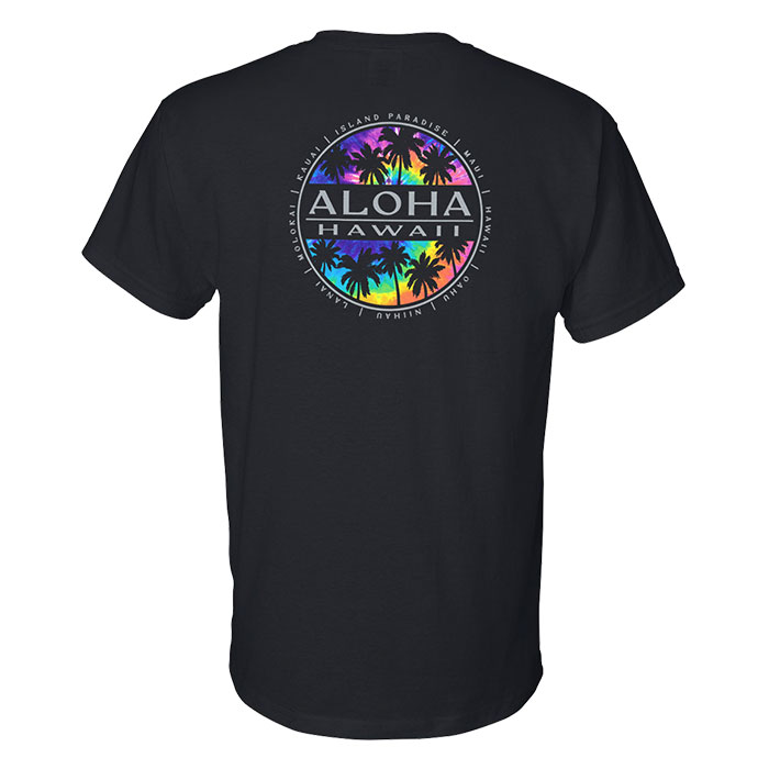 Unisex Black Aloha Hawaii with Emphasized Back Design Delta T-Shirt