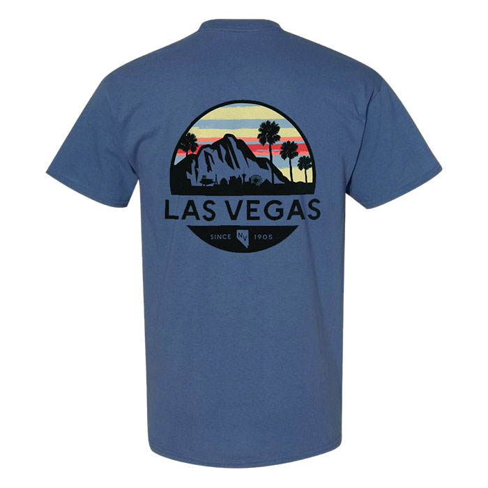 Unisex Blue Las Vegas Premium Solid T-Shirt