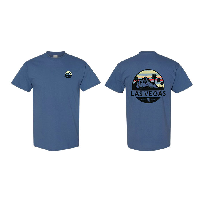 Unisex Blue Las Vegas Premium Solid T-Shirt