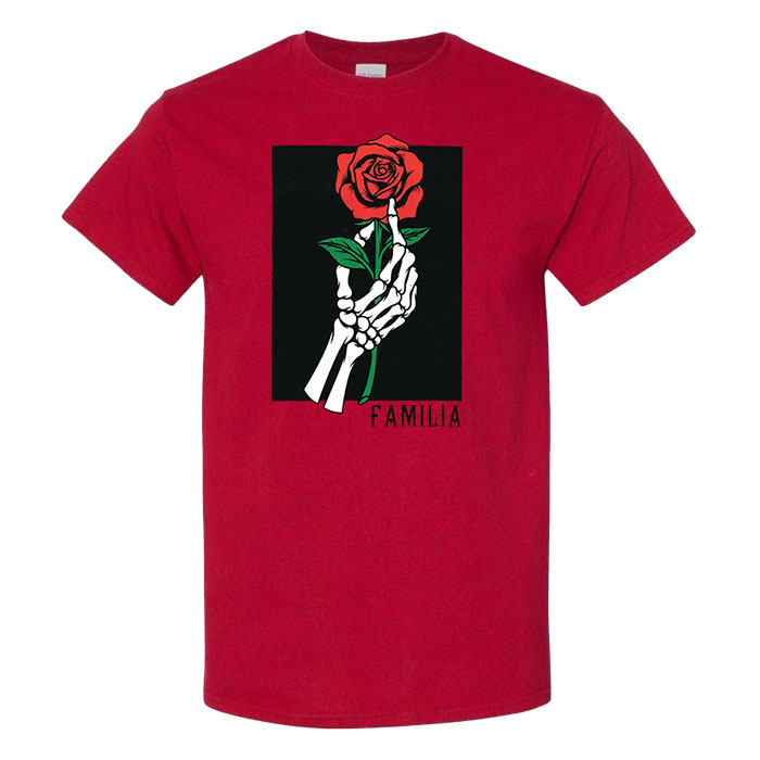 Unisex Red Death's Hand & Rose Familia Mad Engine T-Shirt