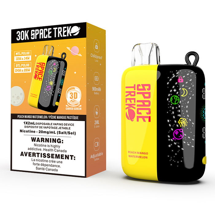 BC Compliance-Peach Mango Watermelon Space Trek Disposable Vape Ct 5