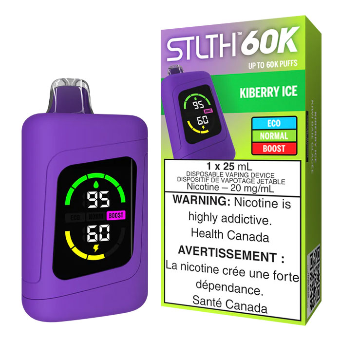 (Stamped) Kiberry Ice Stlth 60000 Puffs Disposable Vape Ct 4