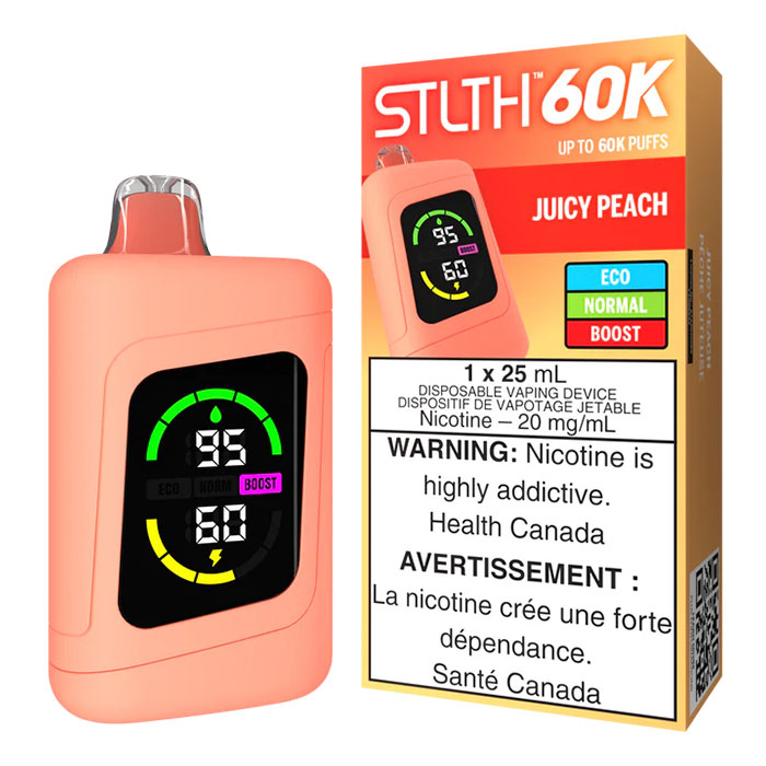 (Stamped) Juicy Peach Stlth 60000 Puffs Disposable Vape Ct 4