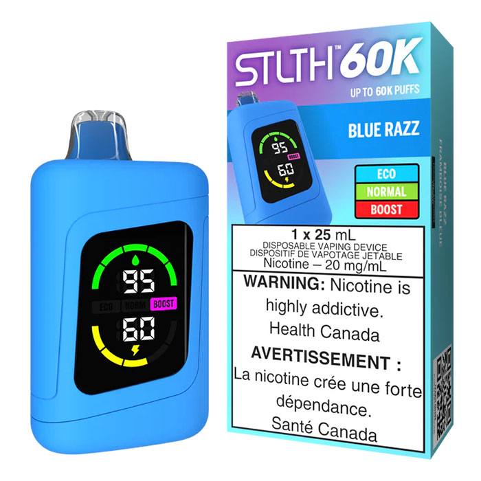 (Stamped) Blue Razz Stlth 60000 Puffs Disposable Vape Ct 4