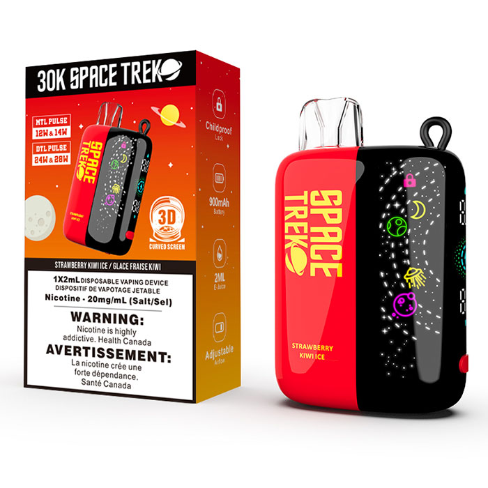 Strawberry Kiwi Ice Space Trek 30000 Puffs Disposable Vape Ct 5