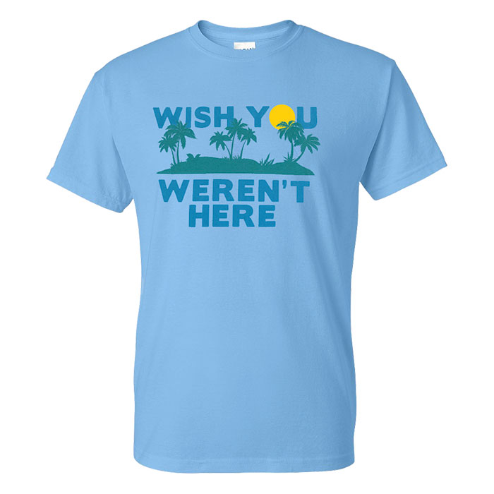 Unisex Blue Wish You Were Here Premium T-Shirt