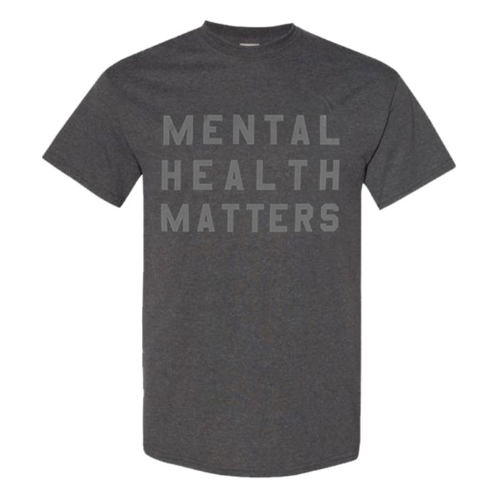 Unisex Grey Mental Health Matters Printed T-Shirt