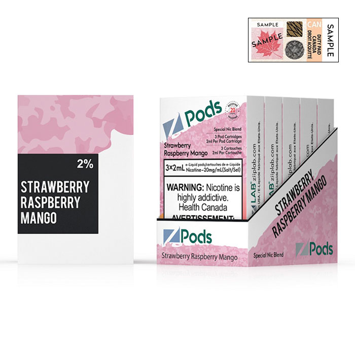 (Stamped) Z Pods Strawberry Raspberry Mango Special Edition Ct 5