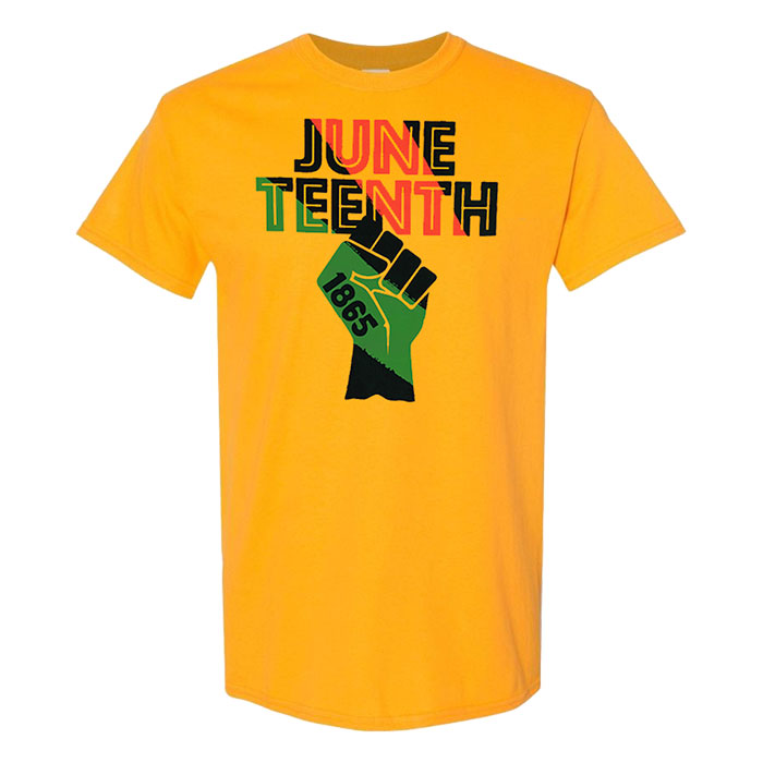 Unisex Yellow June Teenth Mad Engine Illustration T-Shirt