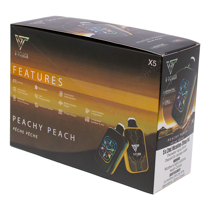 BC Compliance-Peachy Peach V-Touch Disposable Vape Ct 5