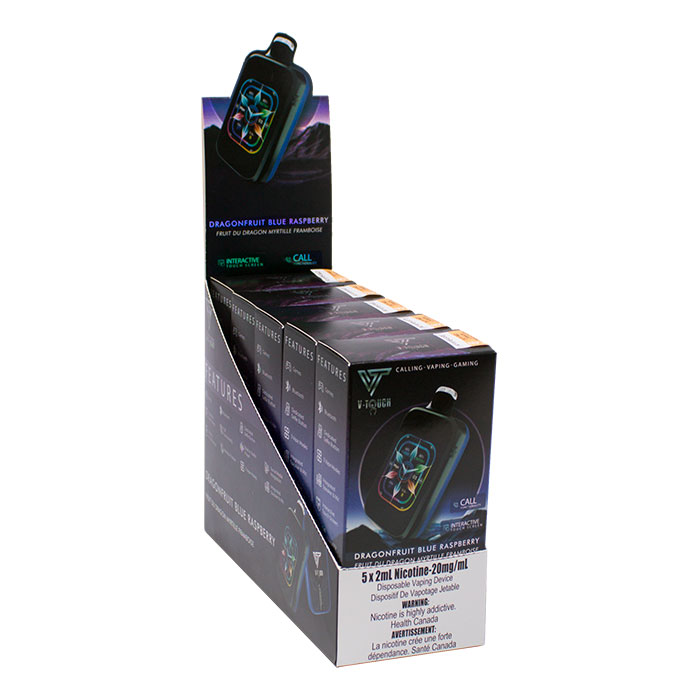 Dragon Fruit Blue Raspberry V-Touch Upto 40000 Puffs Disposable Vape Ct 5