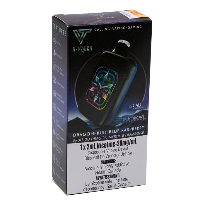 Dragon Fruit Blue Raspberry V-Touch Upto 40000 Puffs Disposable Vape Ct 5