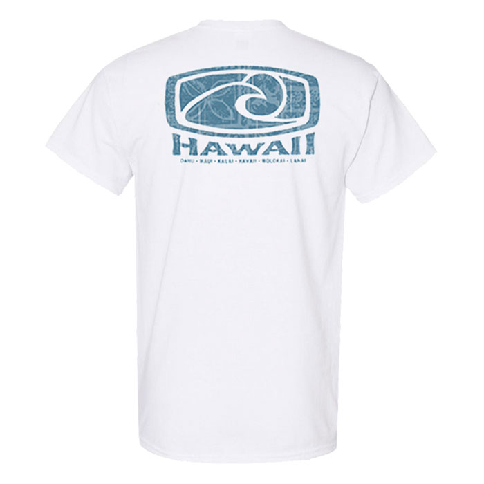 Unisex White Delta Pro Weight Hawaii Signature Design Graphic T-shirt 