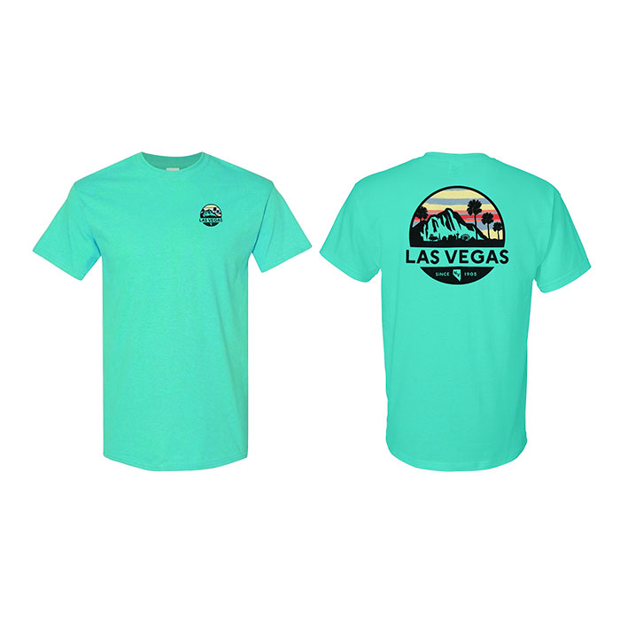 Unisex Aquamarine Las Vegas Premium Solid T-Shirt