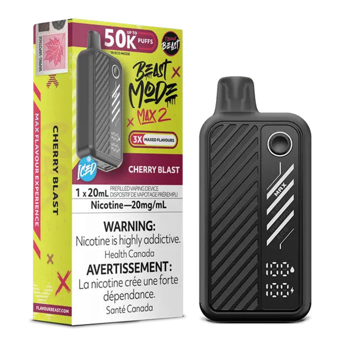 (Stamped)Cherry Blast Flavour Beast Mode Max2 50000 Puffs Disposable Vape Ct 5