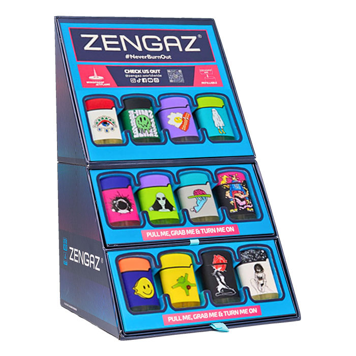 Brainy Ghost Zengaz 5-A Cube Lighter Display Of 48