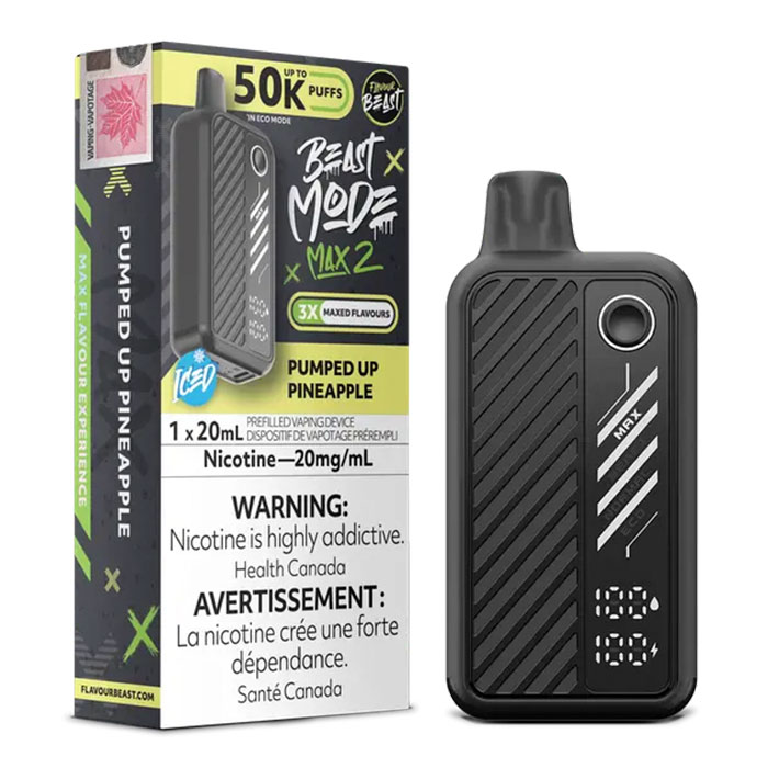 (Stamped)Pumped Up Pineapple Flavour Beast Mode Max2 50000 Puffs Disposable Vape Ct 5