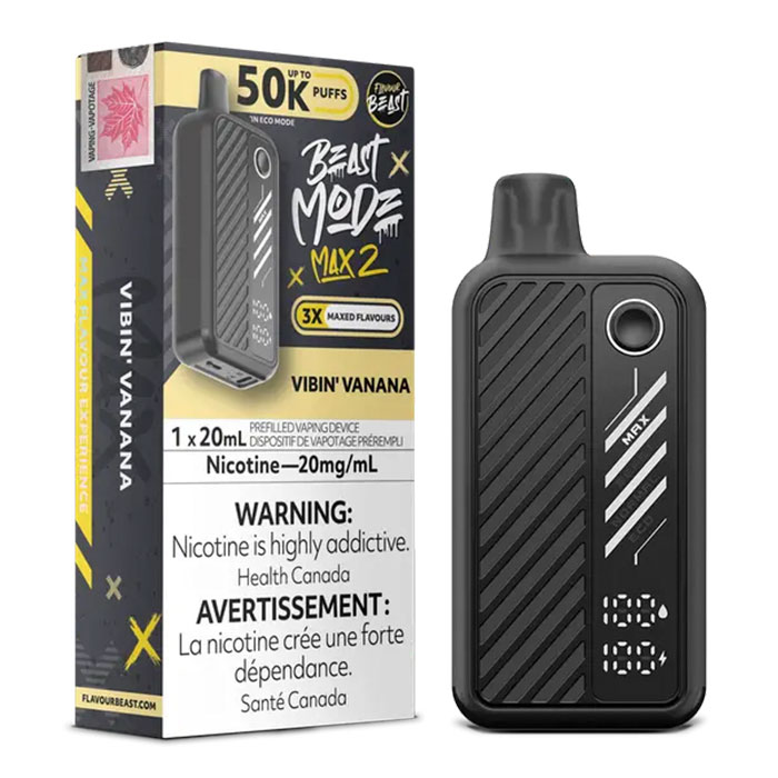 (Stamped)Vibin Vanana Flavour Beast Mode Max2 50000 Puffs Disposable Vape Ct 5