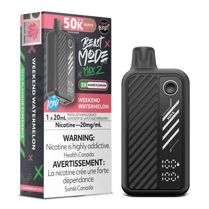 (Stamped)Weekend Watermelon Flavour Beast Mode Max2 50000 Puffs Disposable Vape Ct 5