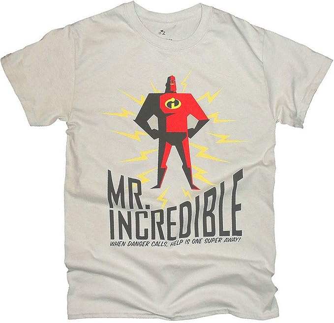 Unisex Grey Disney Pixar The Incredibles Graphic T-Shirt