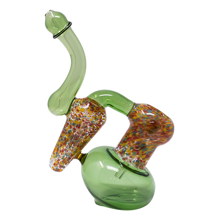 Mint Green Double Chamber Glass Bubbler Mint Green Double Chamber Glass Bubbler