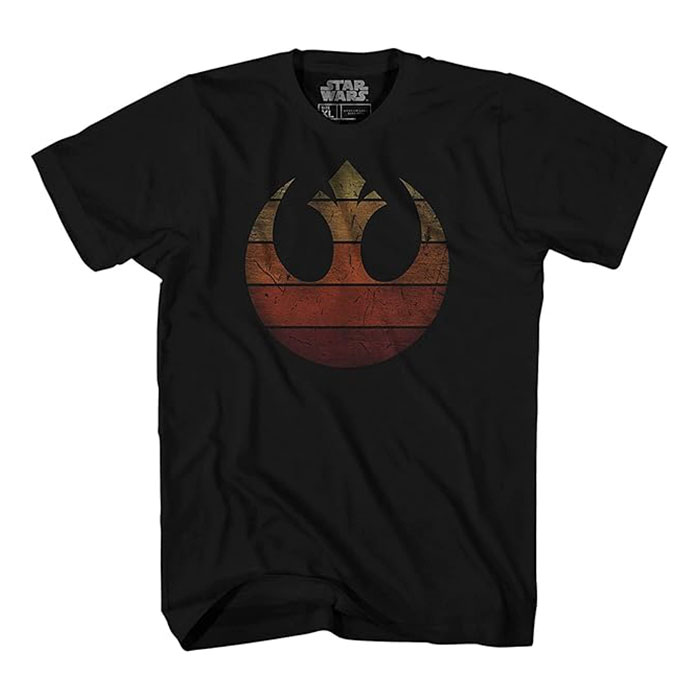 Unisex Star Wars Rebel Black Graphic Mad Engine T-Shirt