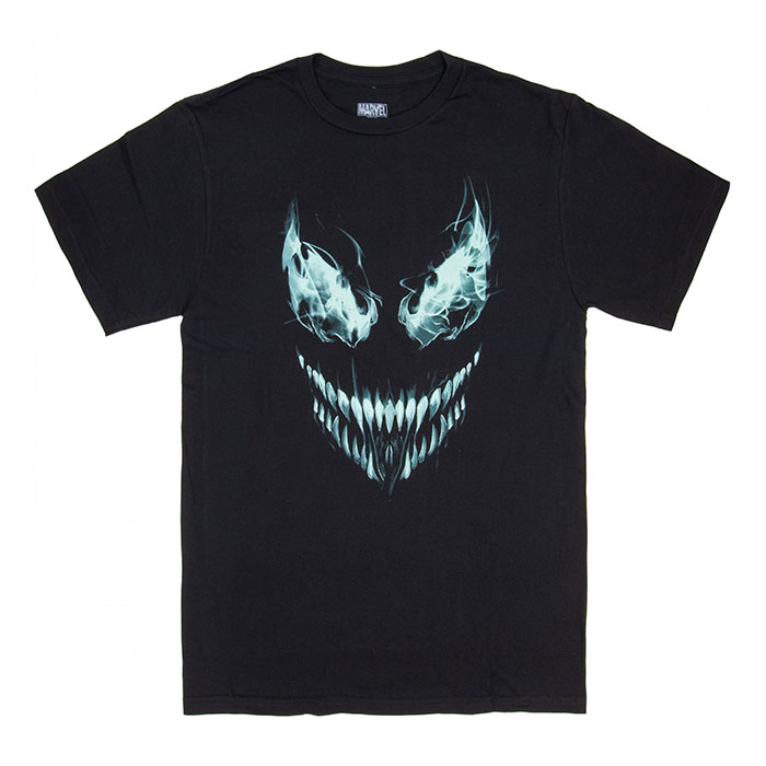 Unisex Black Marvel Venom Menacing Graphic T-Shirt