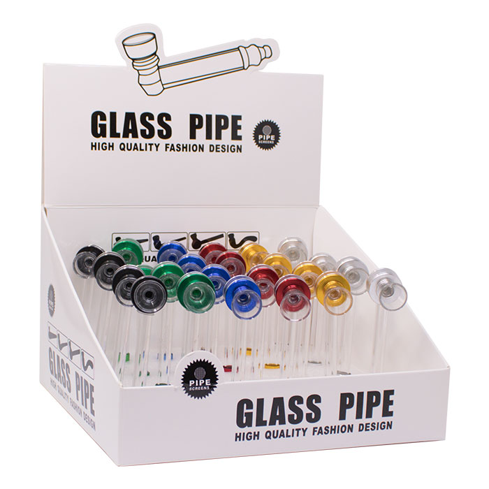 Assorted Hue Glass Metallic Tobacco 4 Inches Premium Pipe