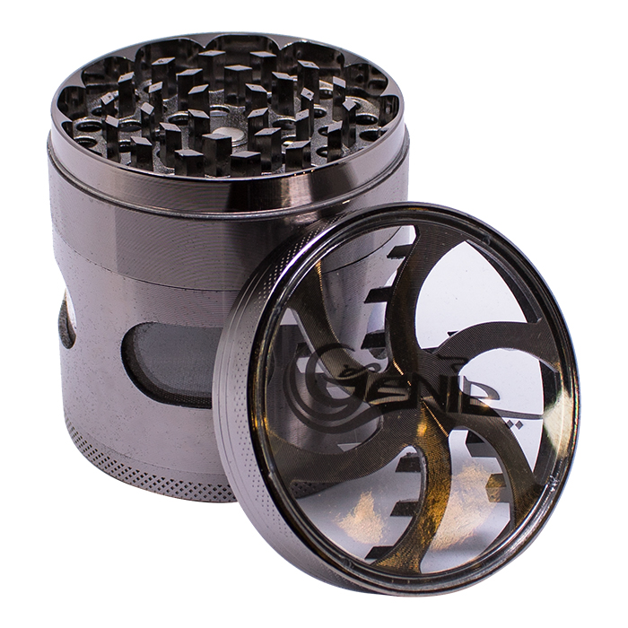 Grey Aluminium Genie Four Stage 70MM Grinder
