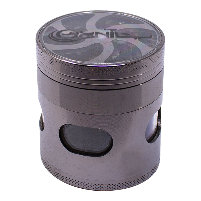 Grey Aluminium Genie Four Stage 70MM Grinder