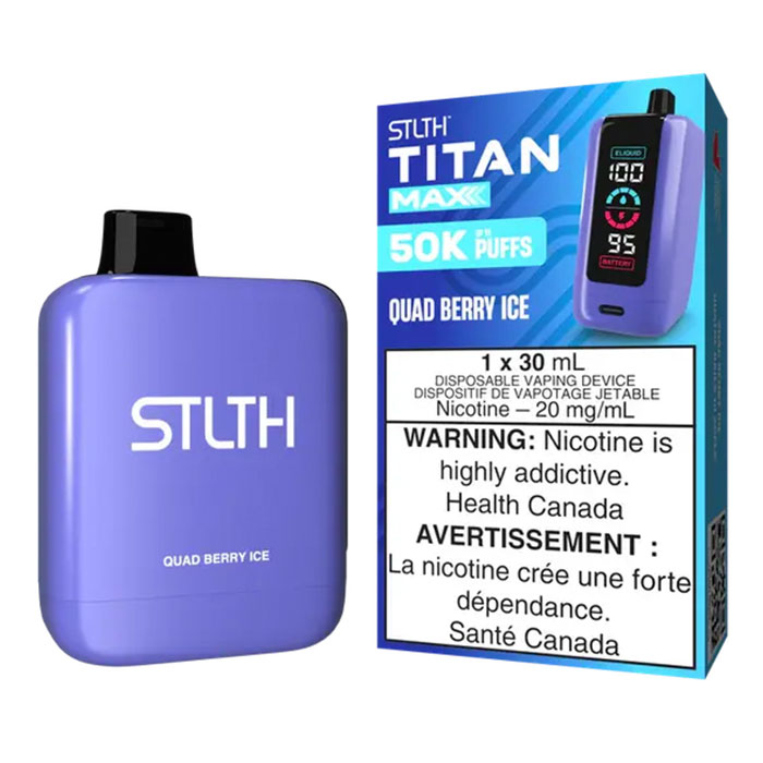 (Stamped) Quad Berry Ice Stlth Titan 50000 Puffs Disposable Vape Ct 4 (Stamped) Quad Berry Ice Stlth Titan 50000 Puffs Disposable Vape Ct 4