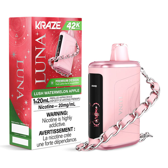 Lush Watermelon Apple Kraze Luna 42K Disposable Vape Ct 5 Lush Watermelon Apple Kraze Luna 42K Disposable Vape Ct 5