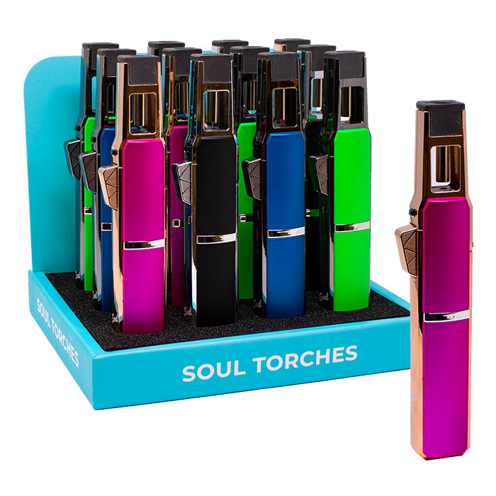 Soul Pigment zone Torch Lighters Display of 12 Soul Pigment zone Torch Lighters Display of 12