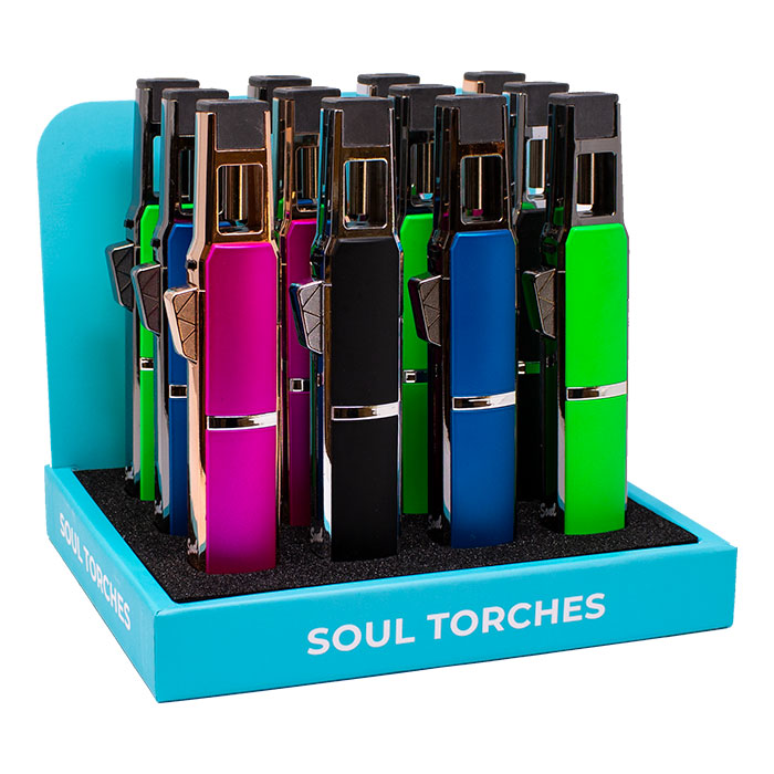 Soul Pigment zone Torch Lighters Display of 12