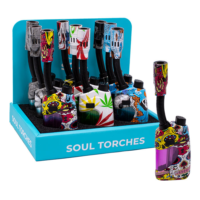 Soul Tint Bar Comic Art Torch Lighters Display of 9 Soul Tint Bar Comic Art Torch Lighters Display of 9