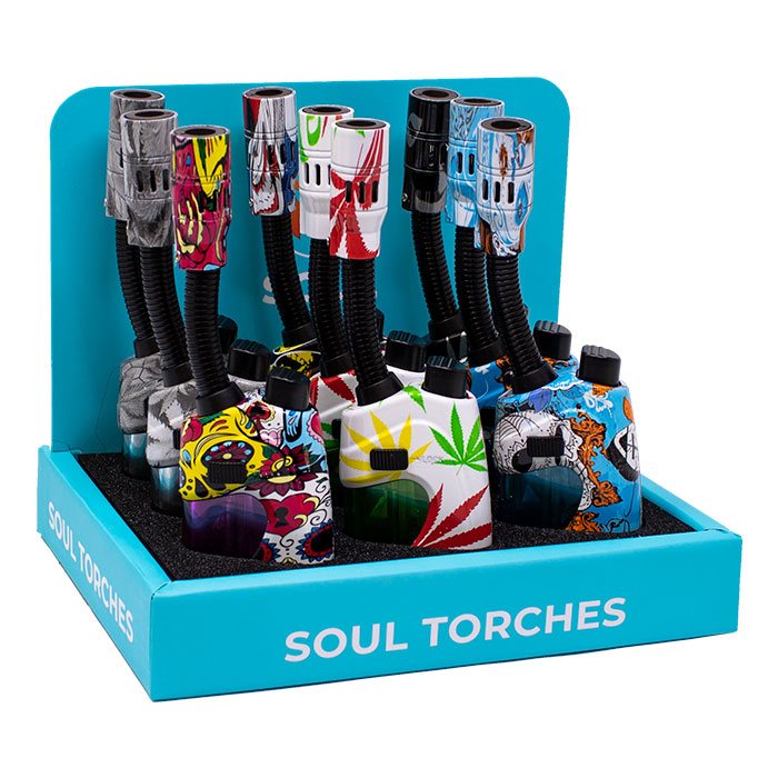 Soul Tint Bar Comic Art Torch Lighters Display of 9