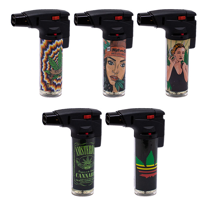Soul Urban Woman Ash Curl Torch Double Flame Lighters Display of 15