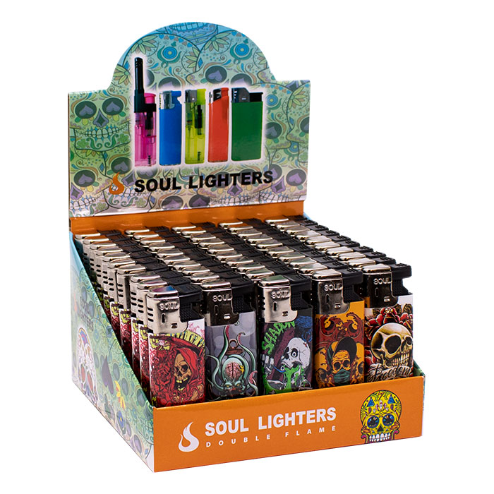 Soul Skull Scream Series Torch Lighters Display Of 50