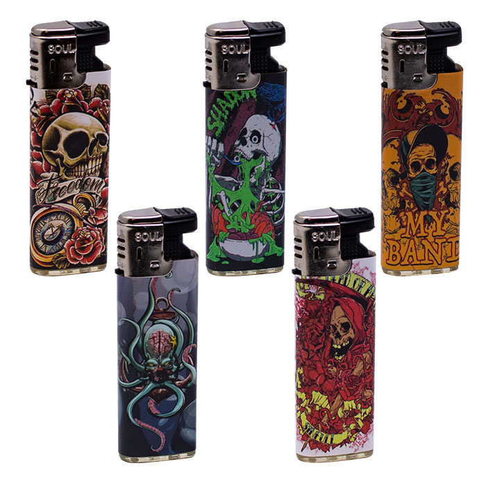 Soul Skull Scream Series Torch Lighters Display Of 50