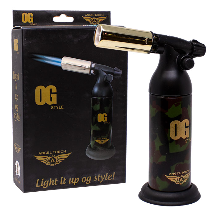 OG Ranger Olive OG-CA Style 7 Inches Single Flame Torch Lighter OG Ranger Olive OG-CA Style 7 Inches Single Flame Torch Lighter