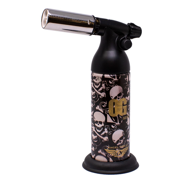 OG Black Onyx Skull Style OG-SK Style 7 Inches Single Flame Torch Lighter