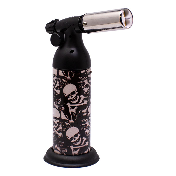 OG Black Onyx Skull Style OG-SK Style 7 Inches Single Flame Torch Lighter