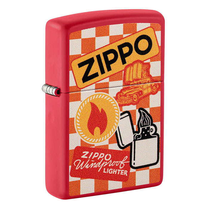 Zippo 48998 Red Vintage-Inspired Retro Design Lighter Zippo 48998 Red Vintage-Inspired Retro Design Lighter
