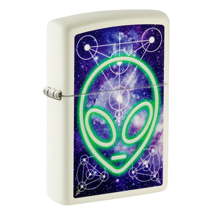 Zippo 46288 Glow-in-the-Dark Alien Design Lighter Zippo 46288 Glow-in-the-Dark Alien Design Lighter