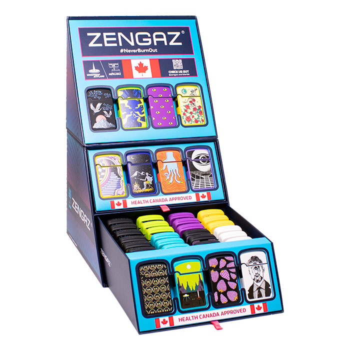 Pensive Soul Zengaz Cube Lighter Display Of 48
