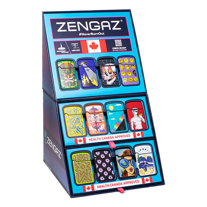 Rainbow Stairway Glow Zengaz Cube Lighter Display Of 48 Rainbow Stairway Glow Zengaz Cube Lighter Display Of 48