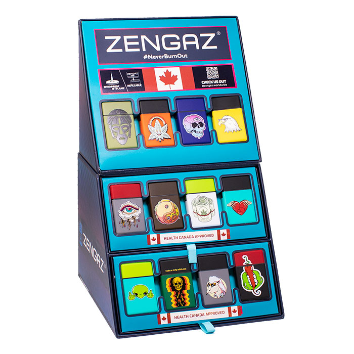 Shattered Heart Zengaz Cube Lighter Display Of 48 Shattered Heart Zengaz Cube Lighter Display Of 48