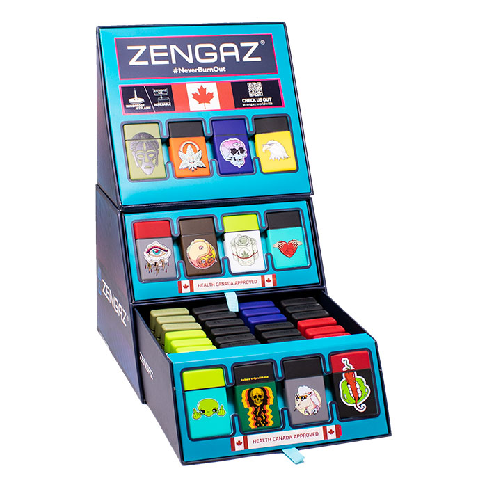 Shattered Heart Zengaz Cube Lighter Display Of 48