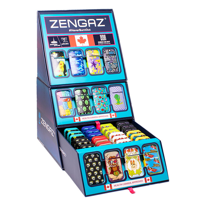 Bold Femme Energy Zengaz Cube Lighter Display Of 48