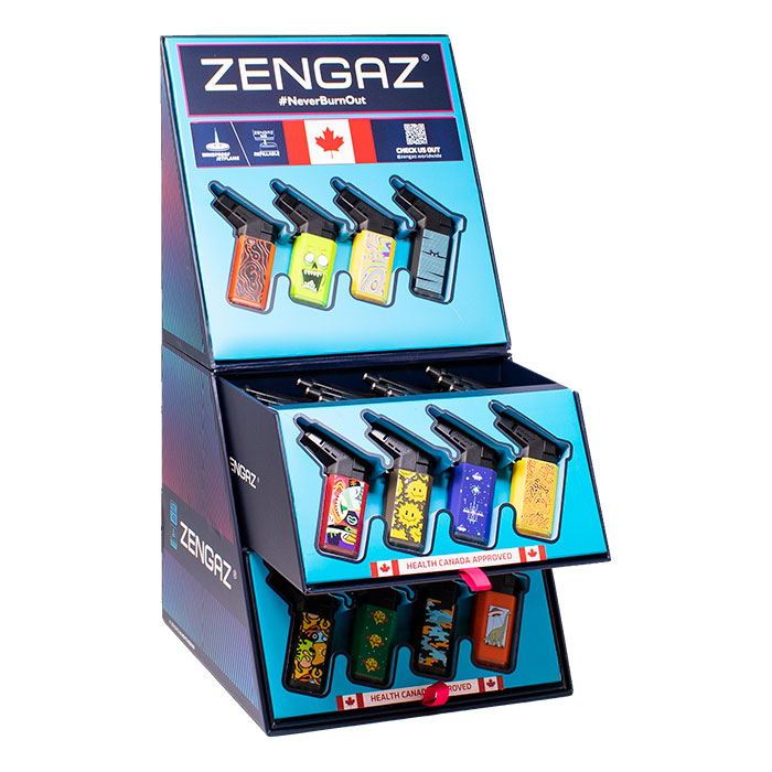 Grin Mode On Seven Jet Zengaz Cube Lighter Display Of 48